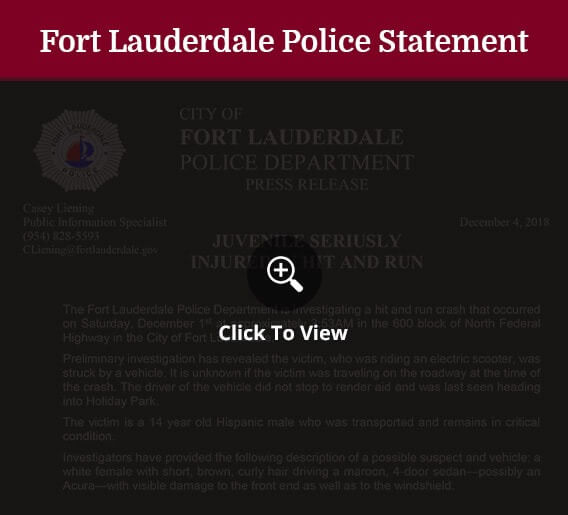 FORT LAUDERDALE POLICE STATEMENT